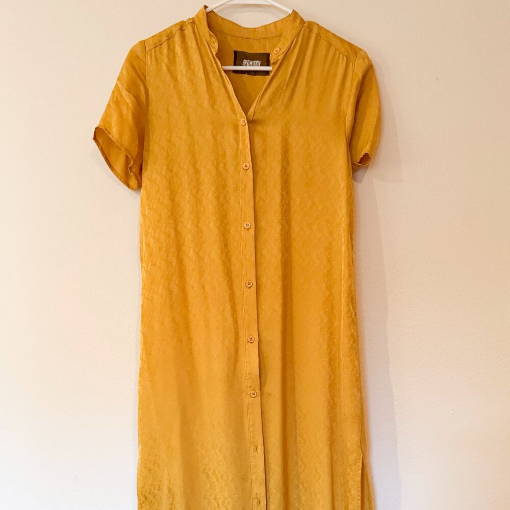 Reformation silk button down maxi dress
